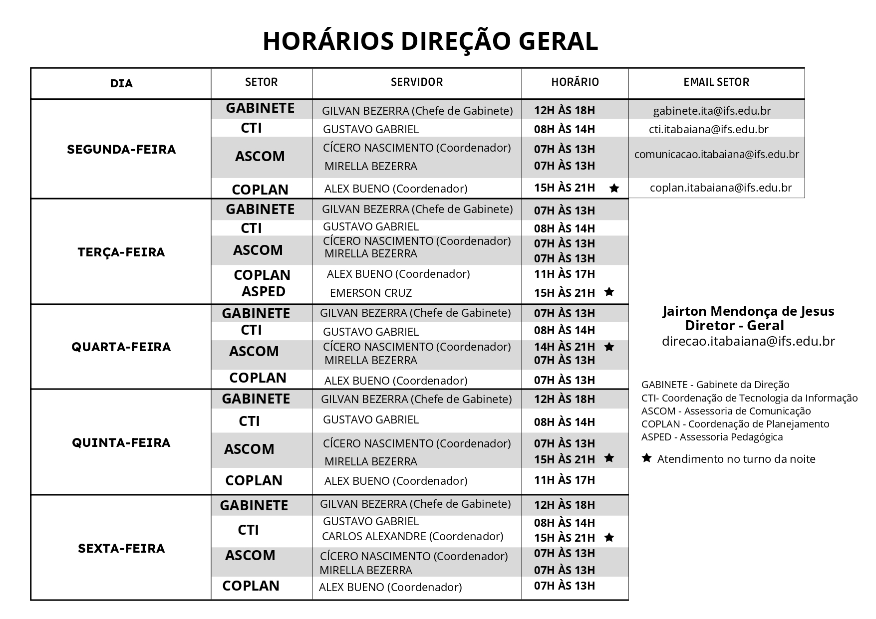Grade de horários direção geral page 0001
